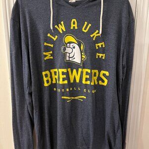 Milwaukee Brewers Barrel Man Hooded long sleeve t-shirt M